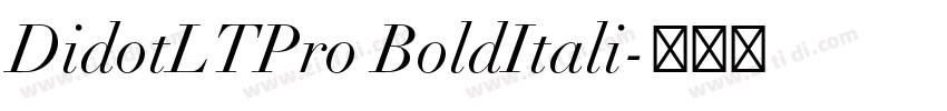 DidotLTPro BoldItali字体转换